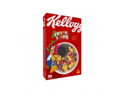 Kelloggs Froot Loops Płatki śniadaniowe słodzone oponki 375g