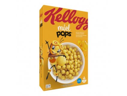 Kelloggs Honey Bsss pops Płatki śniadaniowe miodowe oponki 375g