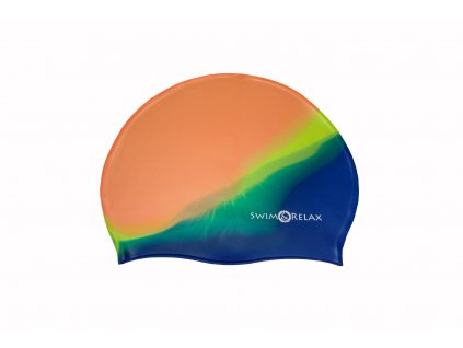 Plavecká čepice Multicolor - oranžová, zelená, modrá
