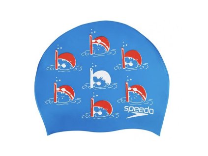 speedo czepek junior slogan print cap au blue red 68 08386c524
