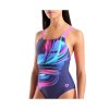 Arena Womens Bloom Swimsuit plavky dámské vcelku fialové