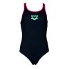 arena stroj junior biglogo swim pro back one piece navy freak rose