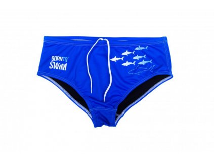 Pánské plavky BornToSwim® - SHARKS - modré