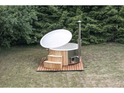 HOT TUB 180 sklolaminát - vestavěná kamna (MODŘÍN)