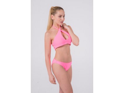 Solid Watermelon Wrap Around Halter / Classic Hipster (Velikost XL, Díl Vrchní)