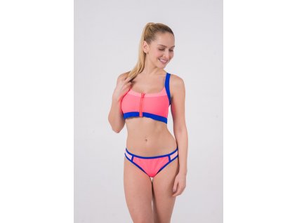 Surf Side Zip Front Bralette / Dual Side Stripe (Velikost XL, Díl Vrchní)