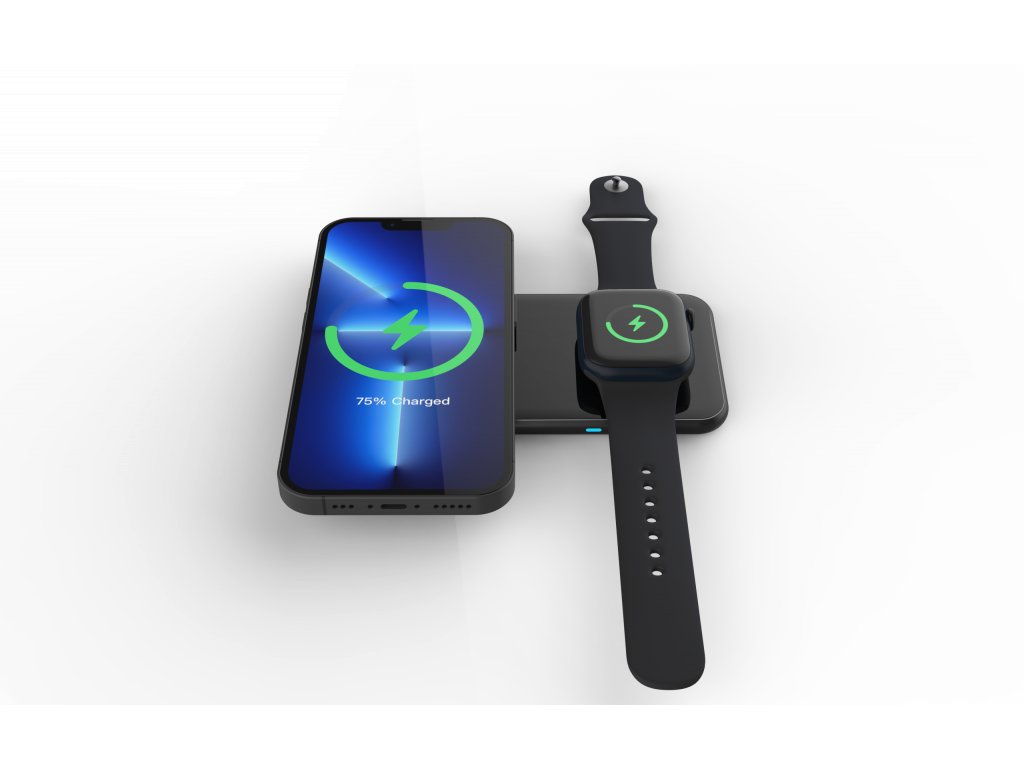 SWISSTEN powerbank 2in1 with capaccity 6700 mAh, certification MFI and  special wireless charger for Apple Watch