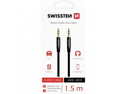 SWISSTEN audio kabel jack 3,5 mm / jack 3,5 mm, délka 1,5 m