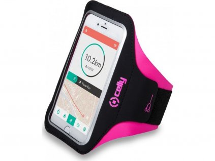 11664 sportovni neoprenove pouzdro celly armband velikost xl pro telefony do 5 ruzove