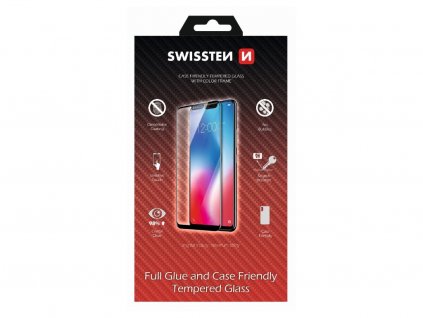 SWISSTEN sklo FULL GLUE case friendly iPhone 12/12 Pro