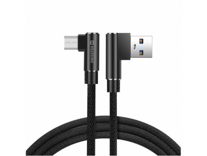 SWISSTEN textilní datový kabel Arcade USB-A / micro USB, délka 1,2 m