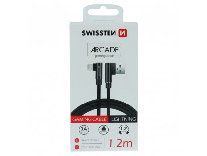 SWISSTEN textilní datový kabel Arcade USB-A / Lightning, délka 1,2 m