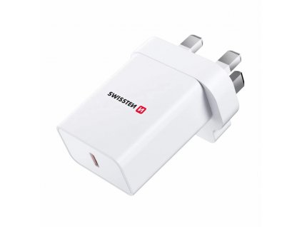 SWISSTEN power adapter PD 25W for IPhone and Samsung for UK socket