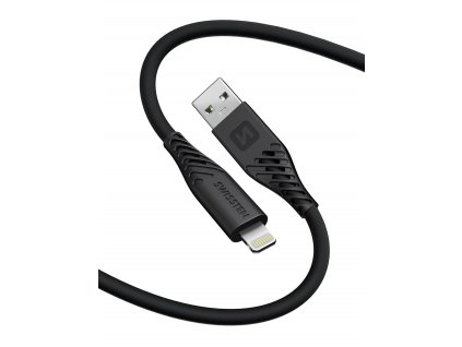SWISSTEN Datový kabel SOFT SILICONE USB / lightning 1,5 m, 60W, černý