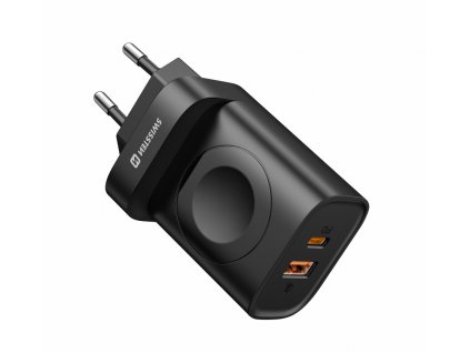 SWISSTEN network charger for Apple Watch, with USB-A, USB-C, 22.5W