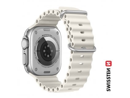 SWISSTEN řemínek pro Apple Watch silikonový, marine straps, 42 / 44 / 45 / 49 mm