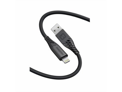 Datový kabel soft silicone USB A:lightning 0,4 m 1