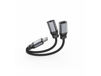 audio adaptér c c aux černý 1