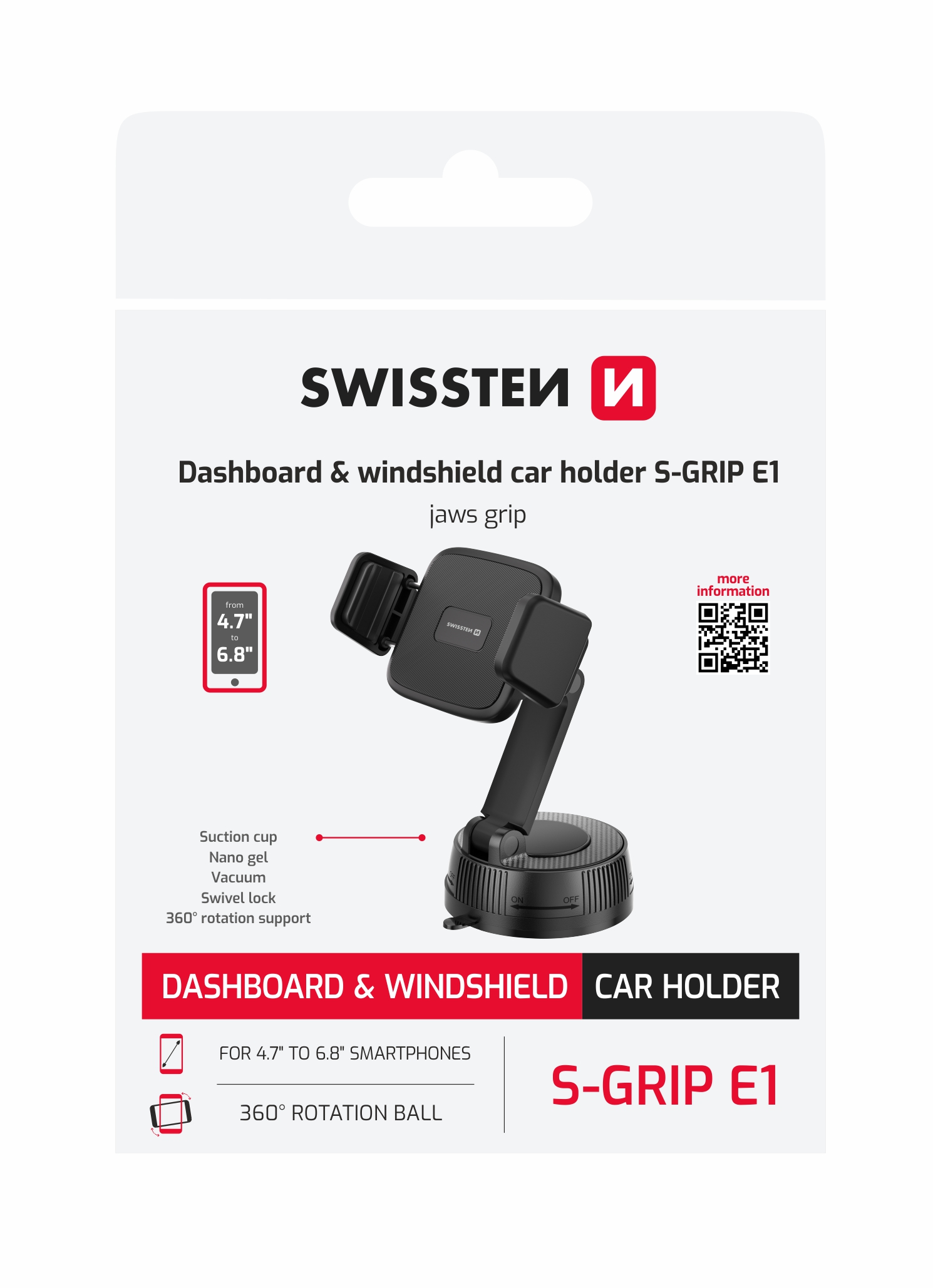 Držák do auta SWISSTEN S-GRIP E1