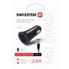 SWISSTEN autonabíječka 2xUSB, 2,4A + kabel USB/USB-C