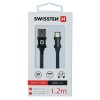 SWISSTEN datový kabel USB-A / USB-C, s textilním opletem, délka 1,2 m