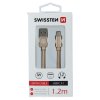 SWISSTEN datový kabel USB-A / USB-C, s textilním opletem, délka 1,2 m