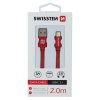 SWISSTEN datový kabel USB-A / USB-C, s textilním opletem, délka 2,0 m