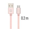 SWISSTEN datový kabel USB-A / micro USB, s textilním opletem, délka 0,2 m