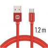 SWISSTEN datový kabel s textilním opletem, USB-A / micro USB, délka 1,2 m