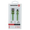 SWISSTEN datový kabel USB-A / micro USB, s textilním opletem, délka 2 m