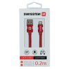 SWISSTEN datový kabel USB-A / Lightning, s textilním opletem, délka 0,2 m