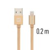 SWISSTEN datový kabel USB-A / Lightning, s textilním opletem, délka 0,2 m
