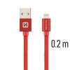 SWISSTEN datový kabel USB-A / Lightning, s textilním opletem, délka 0,2 m