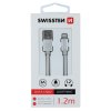 SWISSTEN datový kabel USB-A / Lightning, s textilním opletem, délka 1,2 m