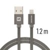 SWISSTEN datový kabel USB-A / Lightning, s textilním opletem, délka 1,2 m