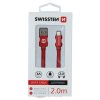 SWISSTEN datový kabel USB-A / Lightning, s textilním opletem, délka 2 m