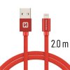 SWISSTEN datový kabel USB-A / Lightning, s textilním opletem, délka 2 m