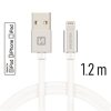 SWISSTEN datový kabel USB-A / Lightning, s textilním opletem, certifikace MFi, délka 1,2 m