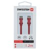 SWISSTEN datový kabel USB-C / Lightning, s textilním opletem, PD, délka 1,2 m
