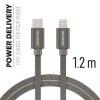 SWISSTEN datový kabel USB-C / Lightning, s textilním opletem, PD, délka 1,2 m