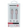 SWISSTEN datový kabel USB-C / USB-C, s textilním opletem, délka 1,2 m
