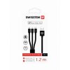 SWISSTEN kabel USB 3v1 - Lightning MFi / microUSB / USB-C 1,2 m