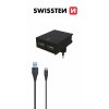 SWISSTEN SLIM cestovní síťová nabíječka, 2xUSB, 3A + kabel USB/Lightning