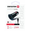 SWISSTEN autonabíječka 2,4A power 2x USB + kabel lightning