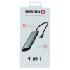 SWISSTEN USB-C hub 4-in-1 (4x USB 3.0)  v hliníkovém těle