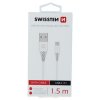 SWISSTEN  datový kabel USB / USB-C 3.1,  délka 1,5m, (7mm)