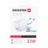 SWISSTEN mini síťový adaptér GaN USB-C 33 W power delivery