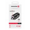 SWISSTEN nano autonabíječka Power Delivery, 2x USB-C, 45 W, černá