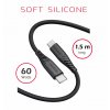 SWISSTEN Data cable SOFT SILICONE USB-C / USB-C 1.5 m, 60W, black
