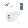 adaptér GaN 35W USB C a USB A bílý 3